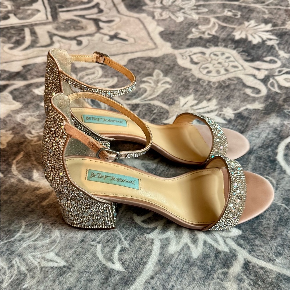 Blue by Betsey Johnson Mari Block Heel Evening Sandal